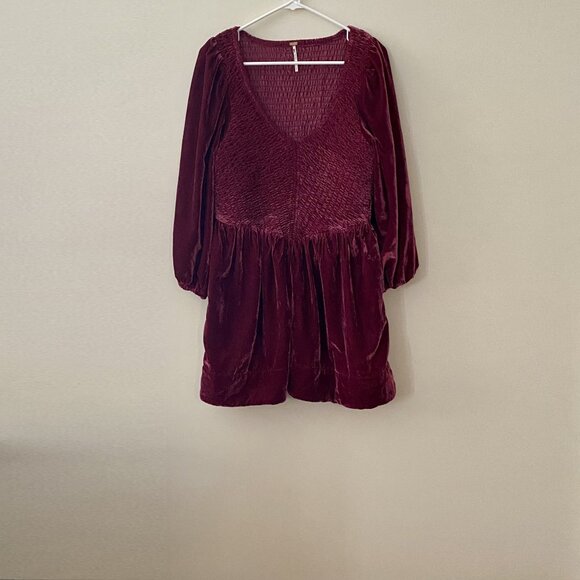 Free People Farrier Velvet Mini Dress NWOT - Picture 4 of 8